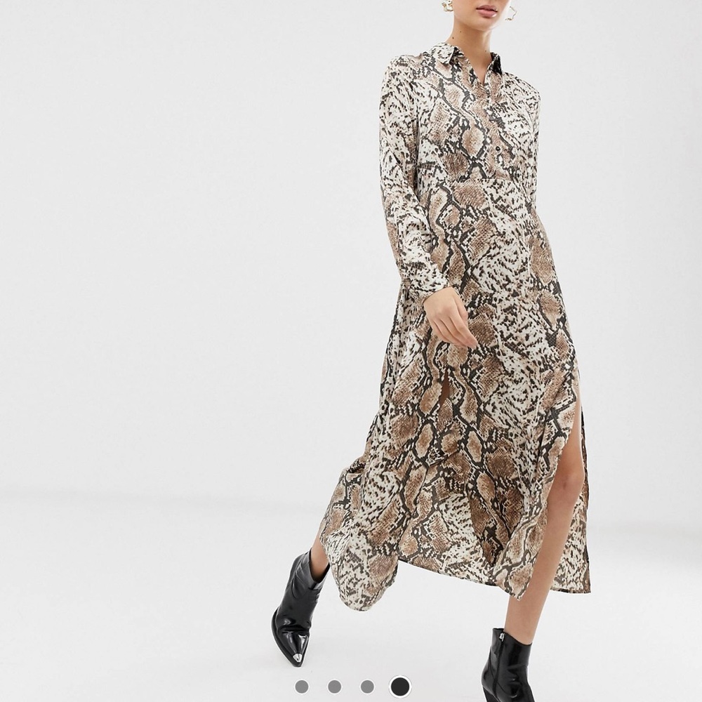 ASOS Pieces Snake Print Dress